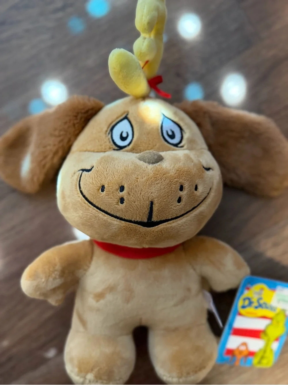 Max from Dr. Seuss Plush Tag Featuring Grinch and Brown Dog Artwork